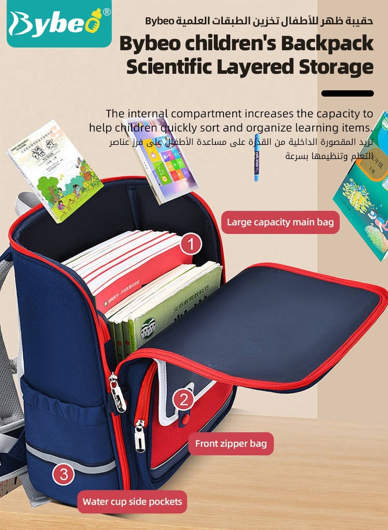 بيبو حقيبة مدرسية للأطفال، حقيبة ظهر للأطفال، حقيبة ظهر مدرسية لطلاب المدارس الابتدائية، حقائب مدرسية مقاومة للماء للأولاد والبنات، حقائب مدرسية ابتدائية، سعة كبيرة وخفيفة الوزن - Image 4