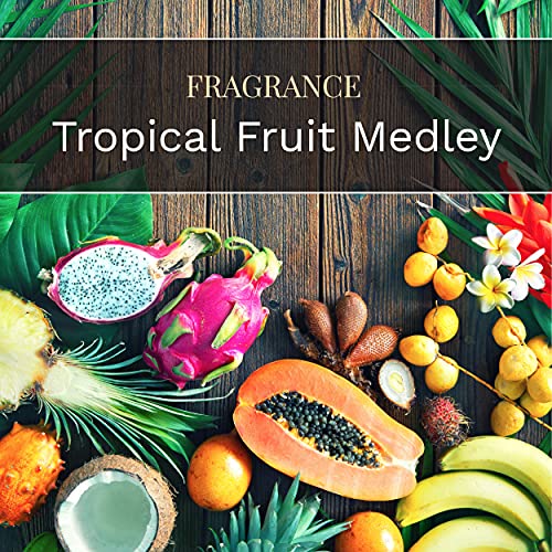 Candle-lite Scented Candles, Tropical Fruit Medley Fragrance, One 10 oz. Three Wick Aromatherapy Candle with 20-40 Hours of Burn Time, Yellow Color - Image 3