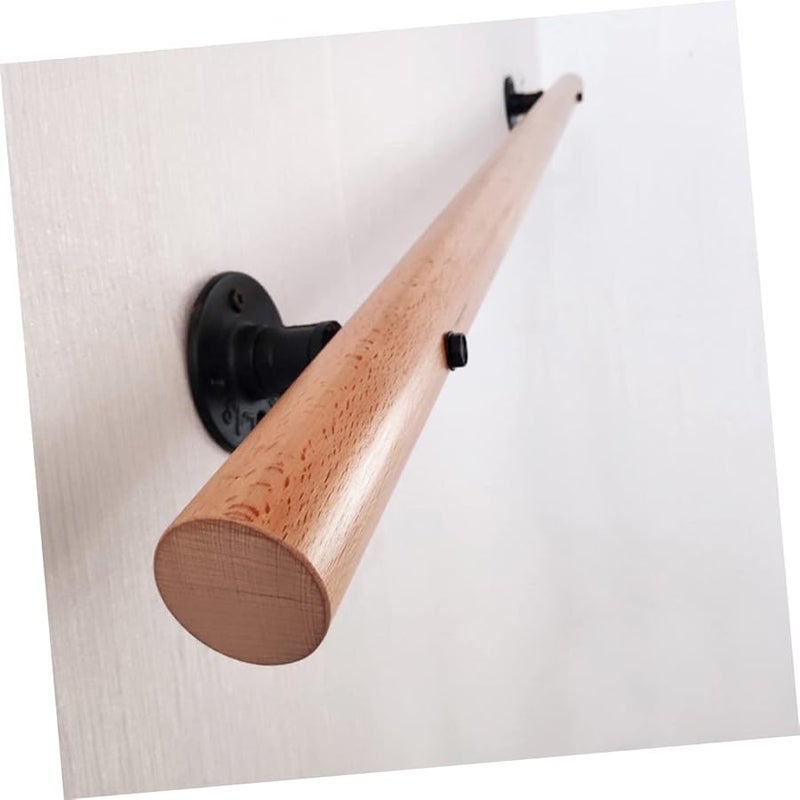 Heavy Duty Iron Handrail Bracket 2 Pack Industrial Railing Support For Indoor Outdoor Staircases - Image 3