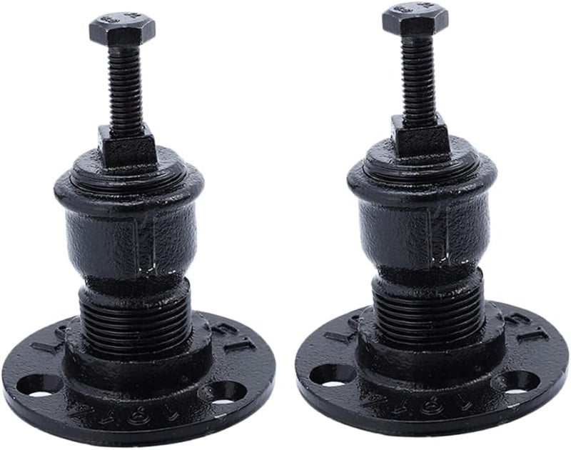 Heavy Duty Iron Handrail Bracket 2 Pack Industrial Railing Support For Indoor Outdoor Staircases - Image 1