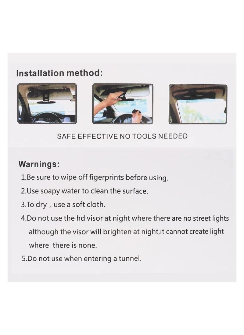 Captaintech HD Visor, Sunshade Extender for Car, Sun Visor Extender, 72.5% Strong Light Blocking Rate, Anti-Glare Car Visor Protect, for Windshield, from Sun Glare, Snow Blindness and UV Rays, Universal Fit  - Image 4