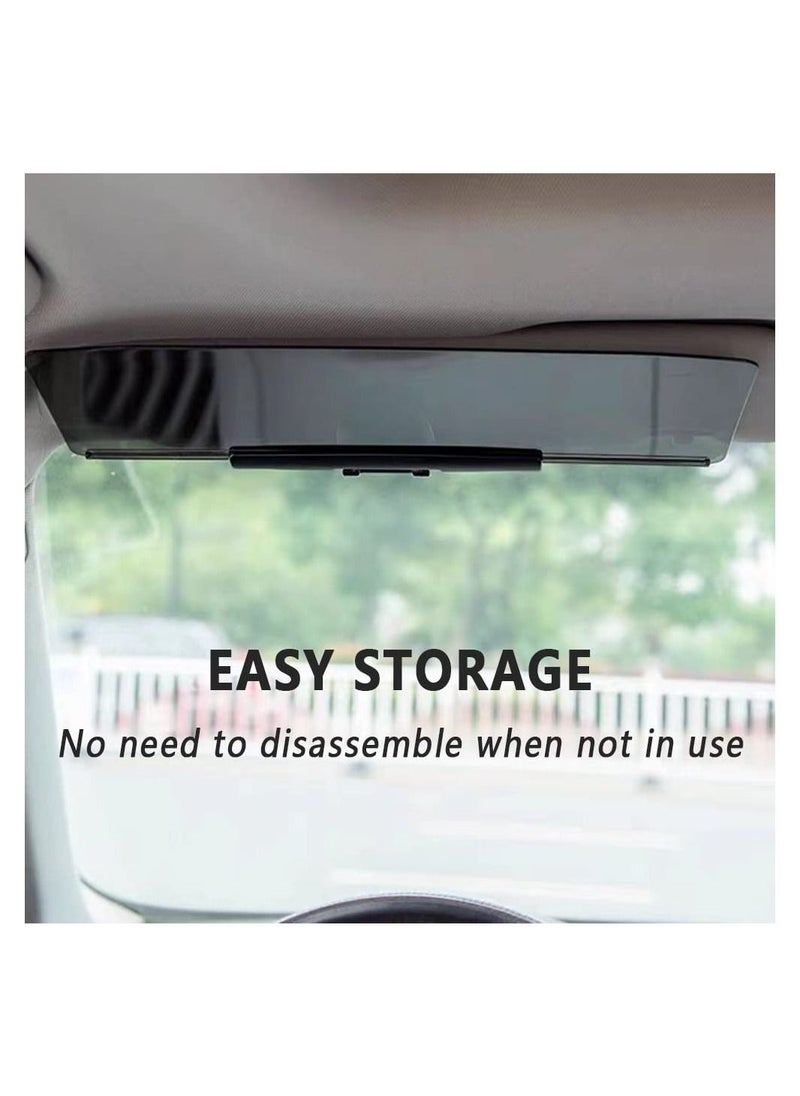HD Visor, Sunshade Extender for Car, Sun Visor Extender, 72.5% Strong Light Blocking Rate, Anti-Glare Car Visor Protect, for Windshield, from Sun Glare, Snow Blindness and UV Rays, Universal Fit