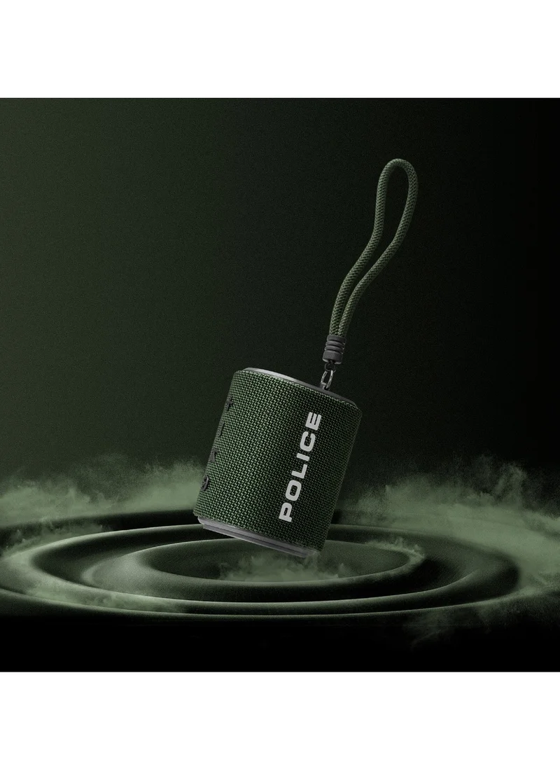 بوليس Foss 1 True Wireless Stereo Speaker with 45mm Driver, Type-C Charging, Bluetooth 5.3, 1800 mAh, Green - IPX6