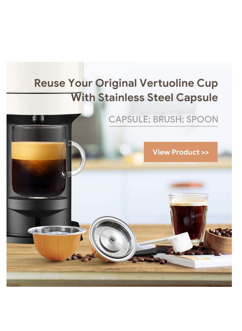 Reusable Coffee Pods Holder for Vertuo Next, Stainless Steel Refillable Filters, Only Compatible with Nespresso VERTUO NEXT 8OZ - 3.0 Generation