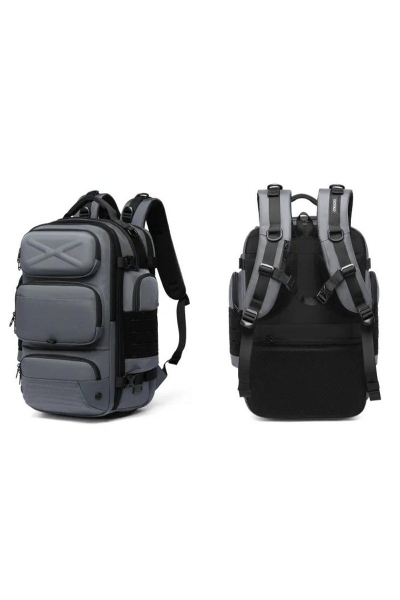 أوزوكو حقيبة ظهر سفر لابتوب أوزوكو 9842S مزودة بمنفذ USB – مقاومة للماء – رمادي - Image 2