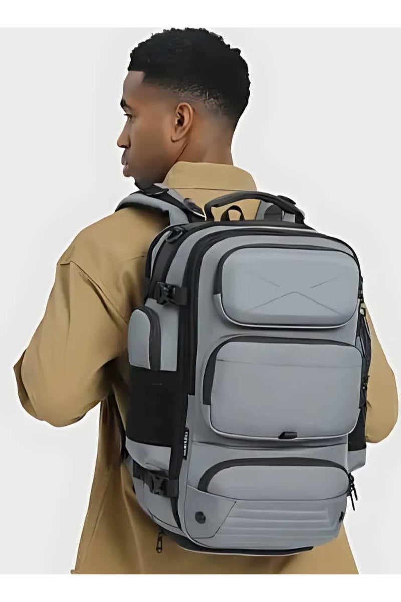 أوزوكو حقيبة ظهر سفر لابتوب أوزوكو 9842S مزودة بمنفذ USB – مقاومة للماء – رمادي - Image 5