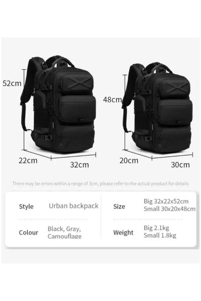 أوزوكو حقيبة ظهر سفر لابتوب أوزوكو 9842S مزودة بمنفذ USB – مقاومة للماء – رمادي - Image 3