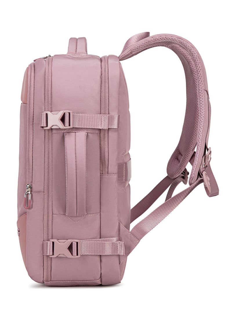 Chantria Premium Lightweight Laptop backpack for Women Water Resistant Multifunctional Anti-Theft Daypack with 180° Opening and Built in USB Port, CB00641-Pale Mauve  - Image 2