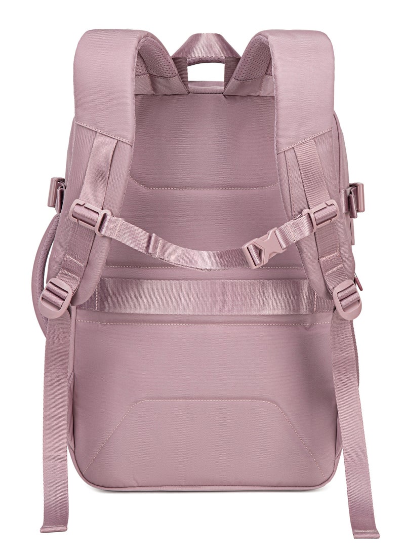 Chantria Premium Lightweight Laptop backpack for Women Water Resistant Multifunctional Anti-Theft Daypack with 180° Opening and Built in USB Port, CB00641-Pale Mauve  - Image 4