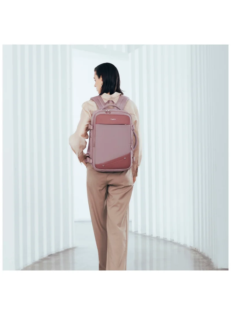 Chantria Pale Mauve Premium Lightweight Laptop Backpack for Women Water Resistant Multifunctional Anti-Theft Daypack with 180Â° Opening and Built in USB Port, CB00641, Pale Mauve for Women | Best Price UAE