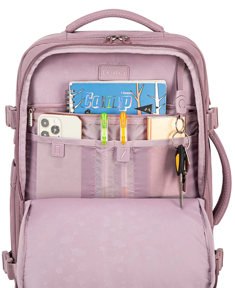 Chantria Pale Mauve Premium Lightweight Laptop Backpack for Women Water Resistant Multifunctional Anti-Theft Daypack with 180Â° Opening and Built in USB Port, CB00641, Pale Mauve for Women | Best Price UAE