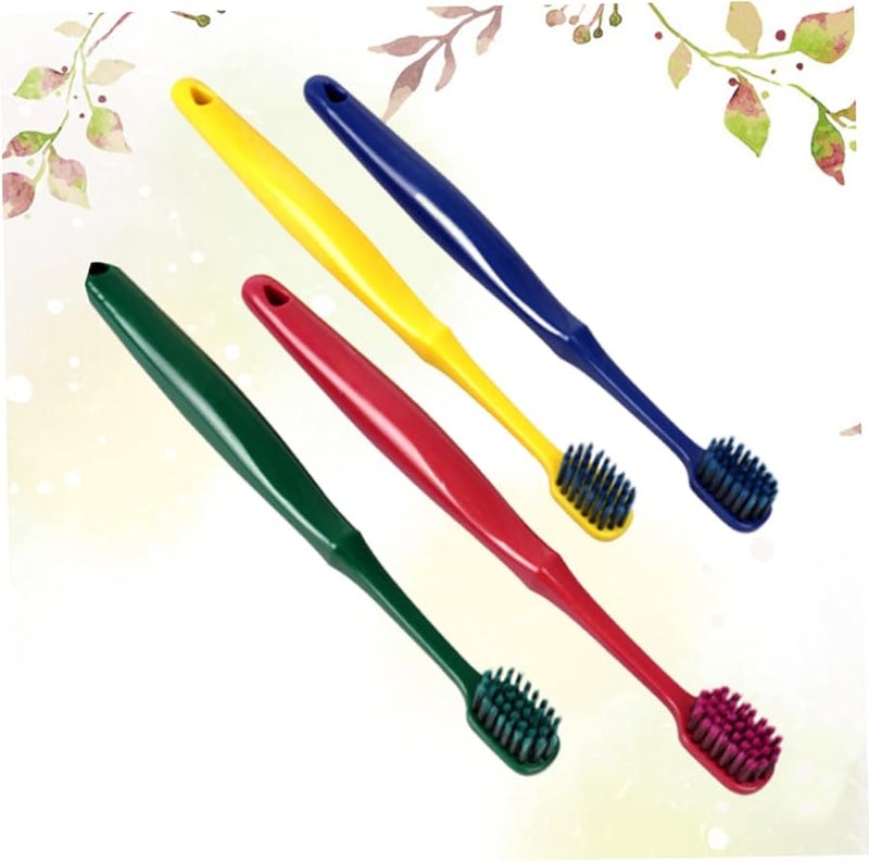 4 Pack Wide Head Soft Bristle Toothbrushes For Couples Oral Care Manual Toothbrush Set - Image 4