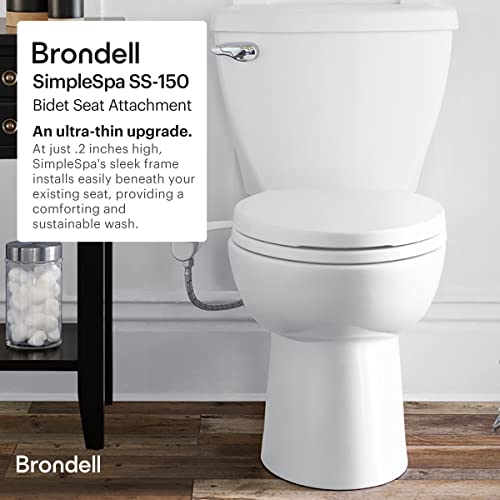Brondell Bidet - Thinline SimpleSpa SS-150 Fresh Water Spray Non-Electric Bidet Toilet Attachment in White with Self Cleaning Nozzle - Image 2