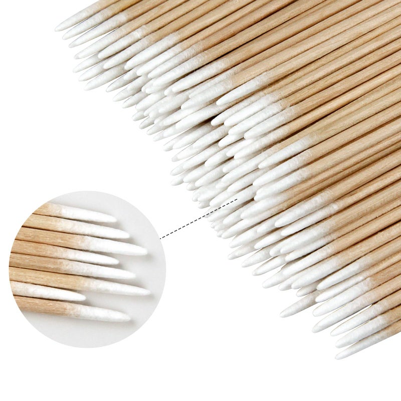 Eyxformula 600 Pcs Microblading Cotton Swabs, 4 Inch Pointed Cotton Swabs, Precision Tips Wooden Sticks Applicator For Makeup, Cleaning Nail Polish, Crafts, Eyebrow Mapping, Tattoo Permanent Supplies - Image 2