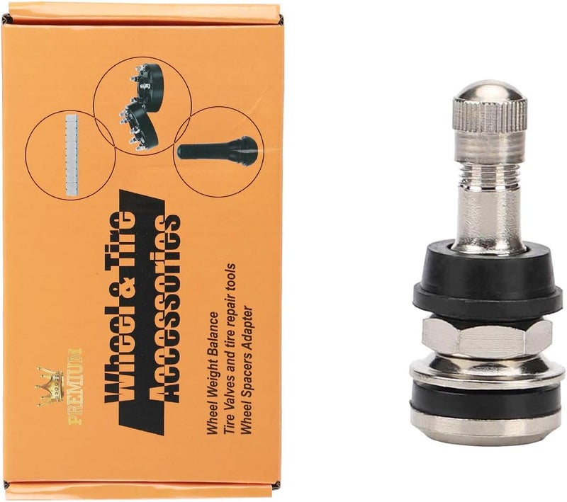 EZISOE 30 Pieces TR416 Metal Valve Stems Outer Mount Fits 0.453"/.625" Rim Holes Long 18.5/40mm - Image 1