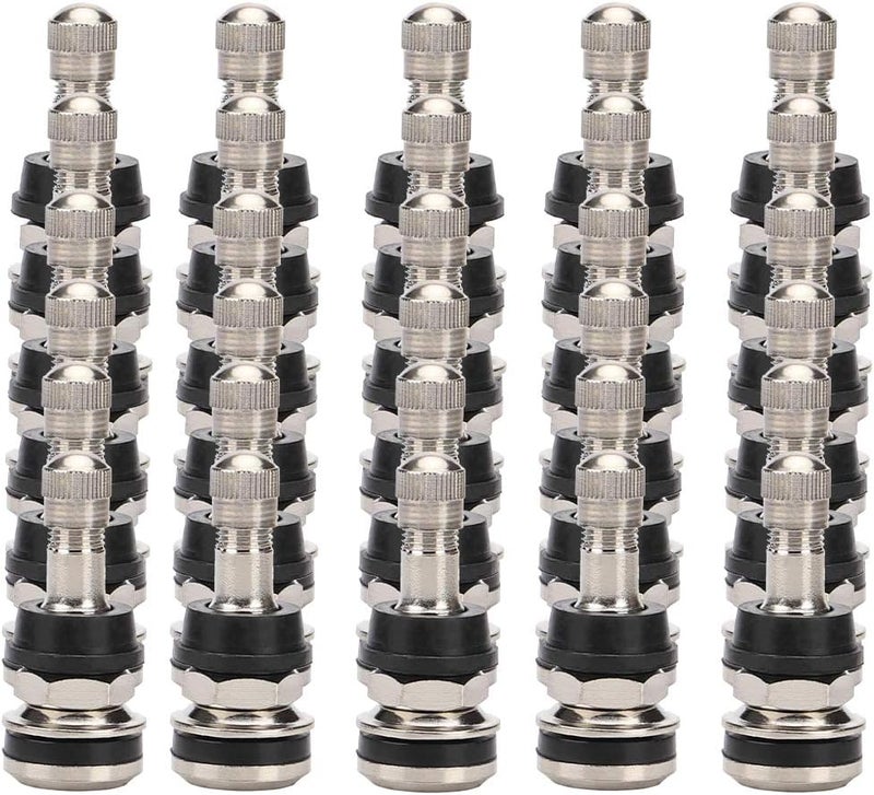 EZISOE 30 Pieces TR416 Metal Valve Stems Outer Mount Fits 0.453"/.625" Rim Holes Long 18.5/40mm - Image 2