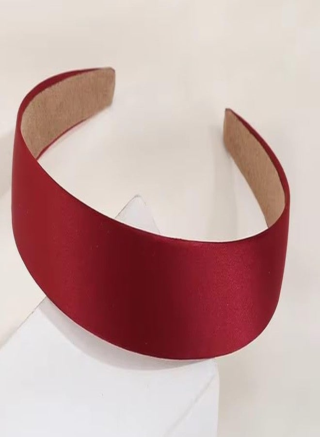 Luxelocks Set of 7 pieces Wide Satin Headbands Set, Multi-Colour Pack with Burgundy, Pink, Navy, Mint, Gold, Black, Light Blue, hair bands for women & girls - Image 3