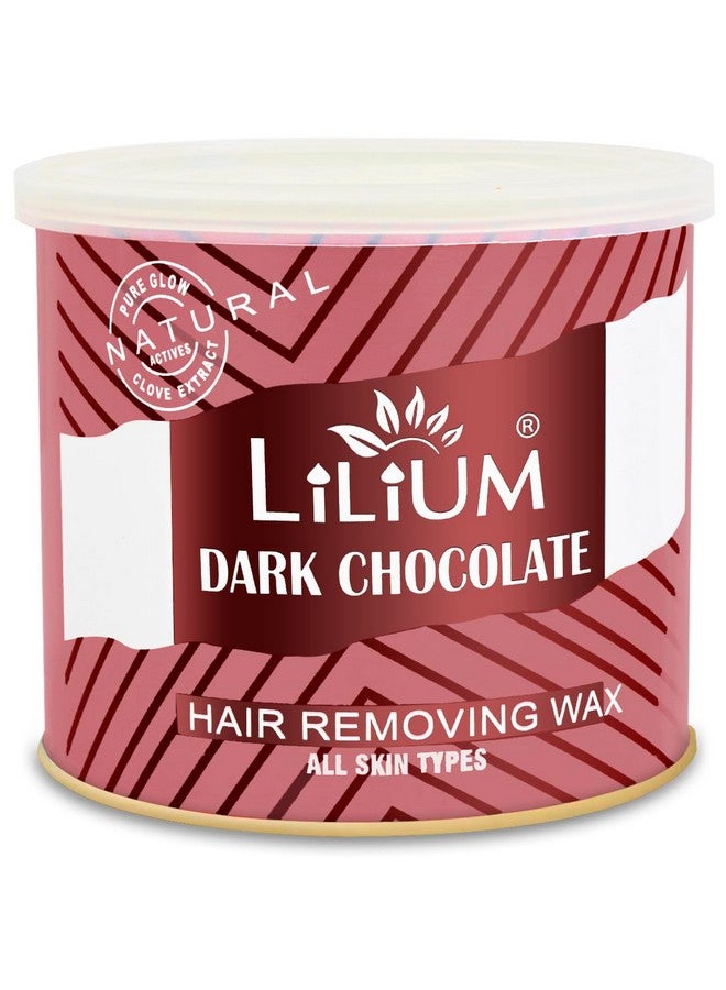 LILIUM Dark Chocolate Hair Removing Wax 600Gm | For Legs, Arms, Underarms, Bikini Line & Full Body | Removes Dead Skin, Brightens & Moisturizes Skin | Easy & Quick Hair Removal At Home | Men & Women - Image 1