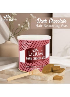 LILIUM Dark Chocolate Hair Removing Wax 600Gm | For Legs, Arms, Underarms, Bikini Line & Full Body | Removes Dead Skin, Brightens & Moisturizes Skin | Easy & Quick Hair Removal At Home | Men & Women  - Image 2
