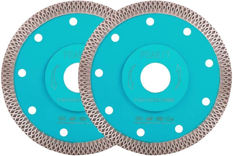 PEAKIT Super Thin Diamond Saw Blade 4.5 Inch 2 Pcs/Lot Tile Blade 4.5" for Cutting Porcelain Ceramic for Angle Grinder - Image 1