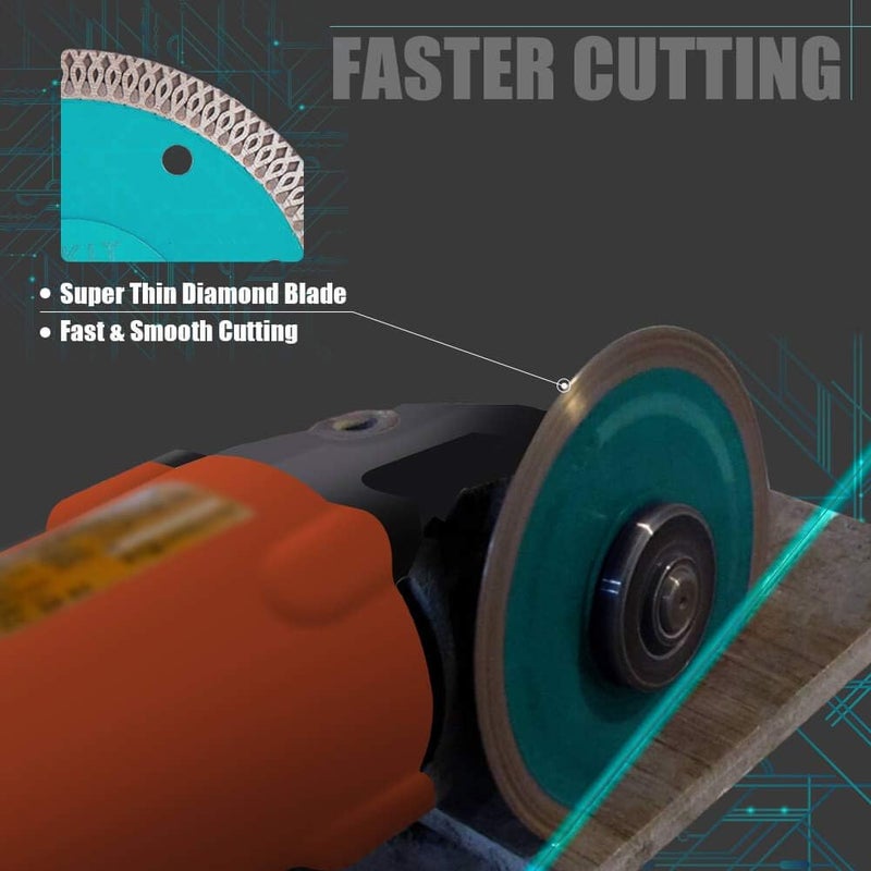 PEAKIT Super Thin Diamond Saw Blade 4.5 Inch 2 Pcs/Lot Tile Blade 4.5" for Cutting Porcelain Ceramic for Angle Grinder - Image 2