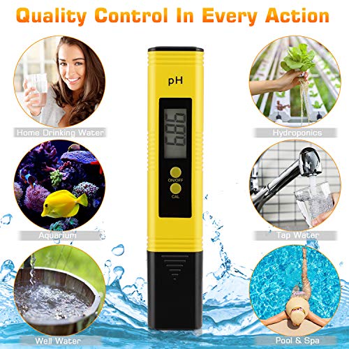 Ruolan PH Meter for Water Hydroponics Digital PH Tester Pen 0.01 High Accuracy Pocket Size with 0-14 PH Measurement Range for Household Drinking, Pool and Aquarium - Image 4