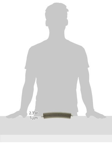 Bachmann Trains - Snap-Fit E-Z TRACK 28” RADIUS 18 DEGREE CURVED TRACK (5/card) - NICKEL SILVER Rail With Gray Roadbed - HO Scale - Image 3