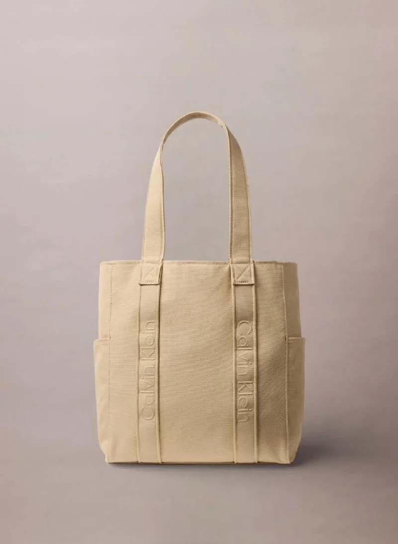 Canvas Jacquard Logo Tote Bag