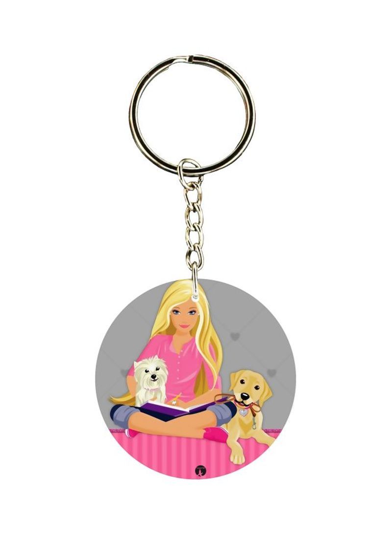 RKN Barbie Printed Dual Sided Keychain