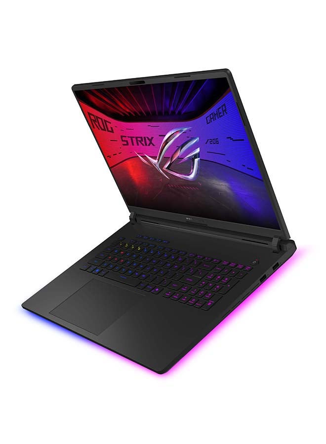 أسوس جهاز ROG Strix SCAR بشاشة 18 بوصة بدقة 2.5K WQXGA (2560x1600) ومعدل تحديث 240 هرتز، معالج Intel Core Ultra 9-275HX، ذاكرة وصول عشوائي 32 جيجابايت DDR5، قرص صلب SSD بسعة 1 تيرابايت، بطاقة رسومات Nvidia GeForce RTX 5080 بسعة 16 جيجابايت، نظام تشغيل Windows 11، حقيبة ROG Strix مجانية، لوحة مفاتيح بإضاءة RGB لكل مفتاح، متوفرة باللغتين الإنجليزية والعربية، باللون الأسود. الإنجليزية/العربية - Image 3