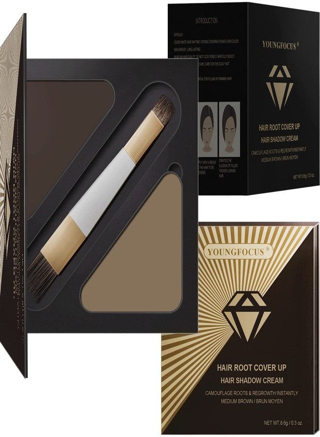 يونغفوكس كريم تغطية جذور الشعر - كريم لتغطية جذور الشعر، صبغة شعر مؤقتة، كريمات خط الشعر تخفي تساقط الشعر فورًا، وتغطي الشيب وتغطي الخصلات الملونة، مقاومة للبقع، تدوم حتى 48 ساعة، تركيبة ذات سعة كبيرة، كريمات للشعر الخفيف، لم يتم اختبارها على الحيوانات، وصلات شعر للنساء والرجال (بني غامق وبني فاتح) - Image 1