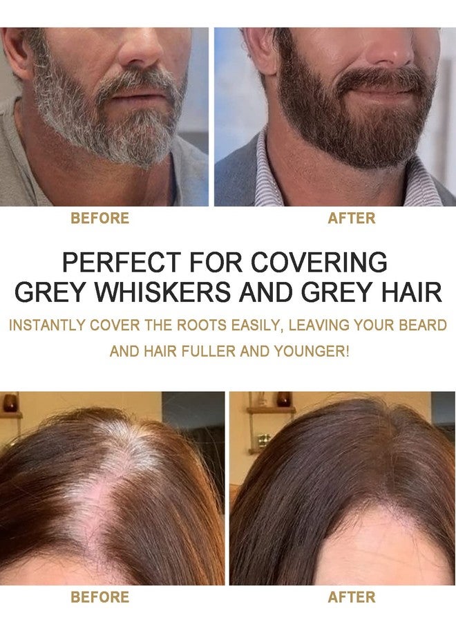 يونغفوكس كريم تغطية جذور الشعر - كريم لتغطية جذور الشعر، صبغة شعر مؤقتة، كريمات خط الشعر تخفي تساقط الشعر فورًا، وتغطي الشيب وتغطي الخصلات الملونة، مقاومة للبقع، تدوم حتى 48 ساعة، تركيبة ذات سعة كبيرة، كريمات للشعر الخفيف، لم يتم اختبارها على الحيوانات، وصلات شعر للنساء والرجال (بني غامق وبني فاتح) - Image 3