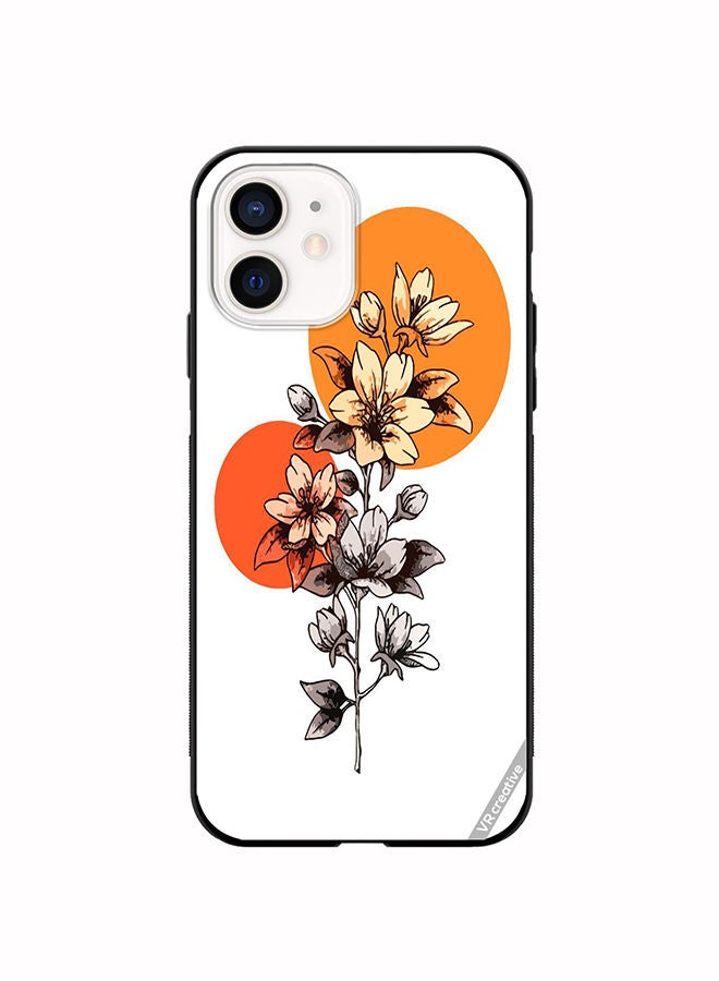 VR CREATIVE Protective Case Cover For Apple iPhone 12 mini Flower Design Multicolour - Image 1