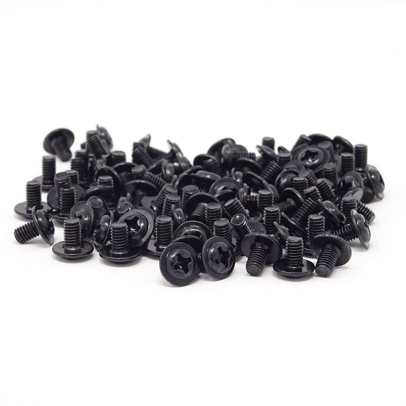 HONBAY 100PCS M3x5 Round Head PC Mounting Computer Screws Computer Case Fixed Motherboard Screw (Black Zinc) - Image 1