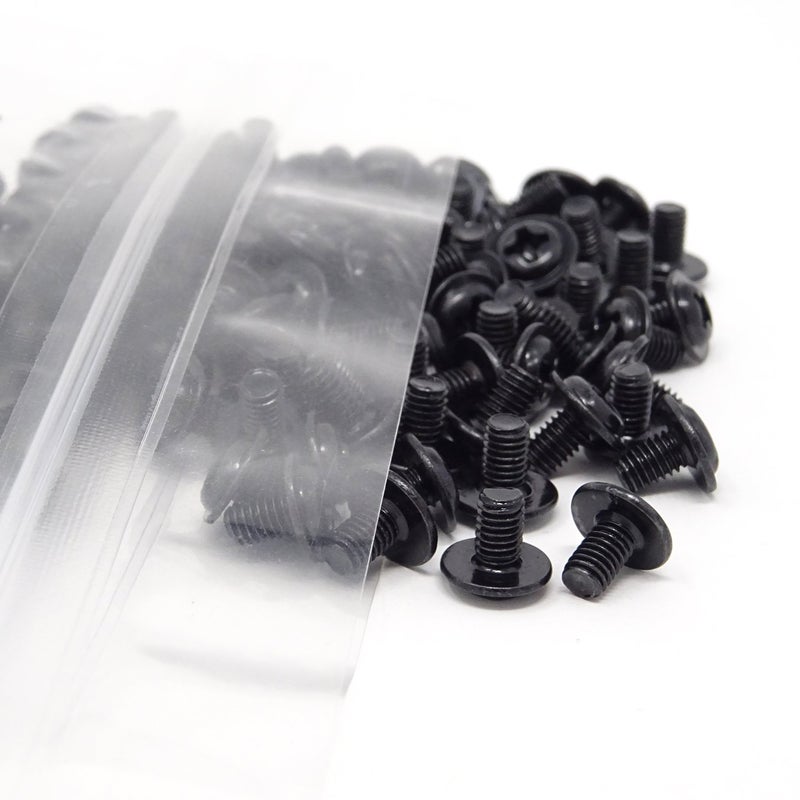 HONBAY 100PCS M3x5 Round Head PC Mounting Computer Screws Computer Case Fixed Motherboard Screw (Black Zinc) - Image 3