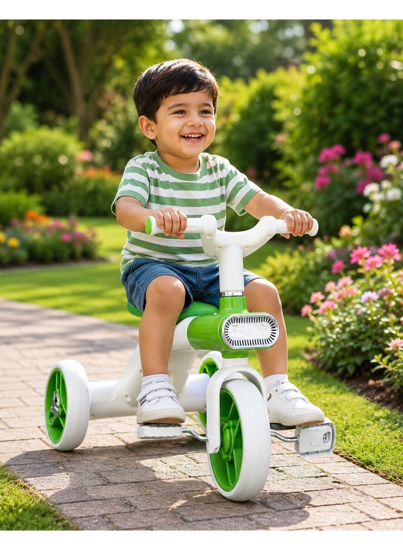 Lacoz Kids Cycle Tricycle Light and  Music with EVA Silent Wheels and Comfortable Seat for Boys & Girls Green - Image 5