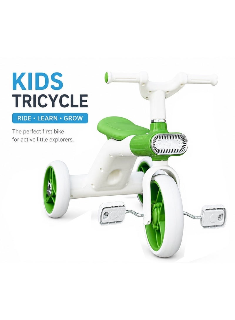 Lacoz Kids Cycle Tricycle Light and  Music with EVA Silent Wheels and Comfortable Seat for Boys & Girls Green - Image 3