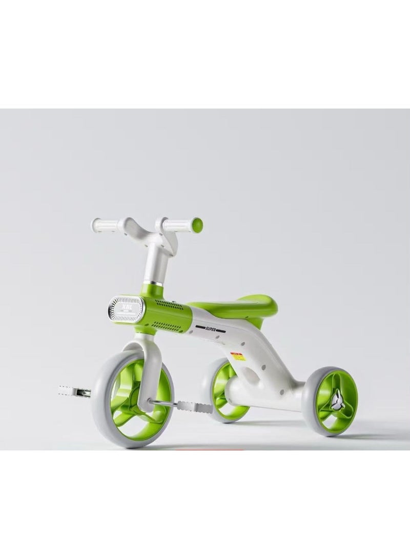Lacoz Kids Cycle Tricycle Light and  Music with EVA Silent Wheels and Comfortable Seat for Boys & Girls Green - Image 2