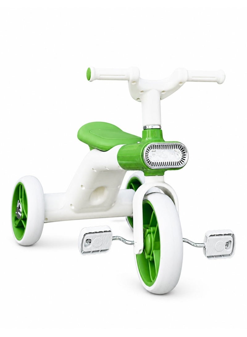 Lacoz Kids Cycle Tricycle Light and  Music with EVA Silent Wheels and Comfortable Seat for Boys & Girls Green - Image 1