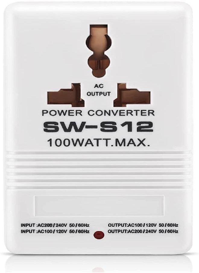SINGWAY - Voltage Power Transformer Converter Adapter - 110V to 220V or From 220V to 110V International Standard 2 Prong (SW-S12-100W) - Image 1