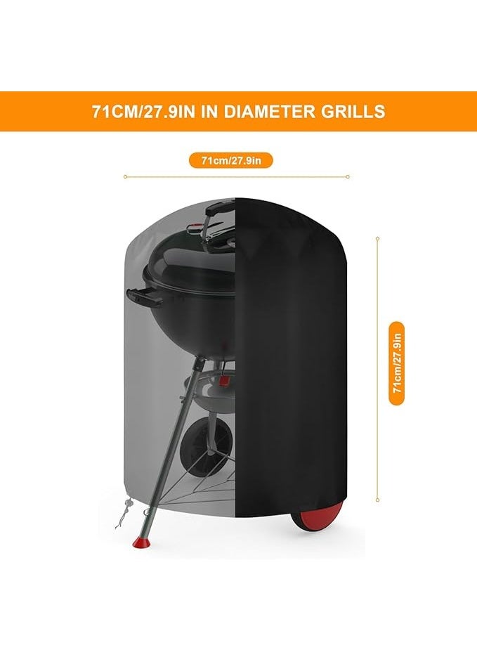 Kettle Grill Cover, Gas Grill Cover, Rainproof, BBQ Cover, Protective Cover, Dustproof Tarpaulin, Barbecue Protection, Weatherproof Kettle Grill 210D Oxford Charcoal Grill - Image 1