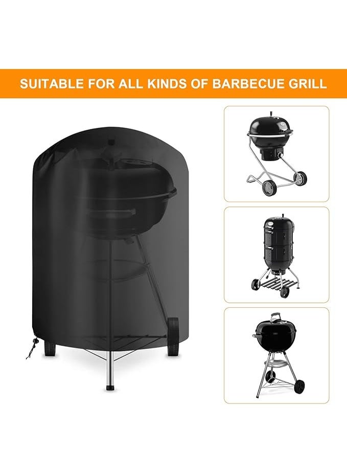 Kettle Grill Cover, Gas Grill Cover, Rainproof, BBQ Cover, Protective Cover, Dustproof Tarpaulin, Barbecue Protection, Weatherproof Kettle Grill 210D Oxford Charcoal Grill - Image 2