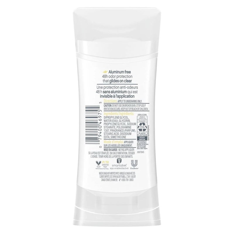 Dove Aluminum Free Deodorant for Women 3 Count Sensitive 72 hour odor protection 2.6 oz - Image 2