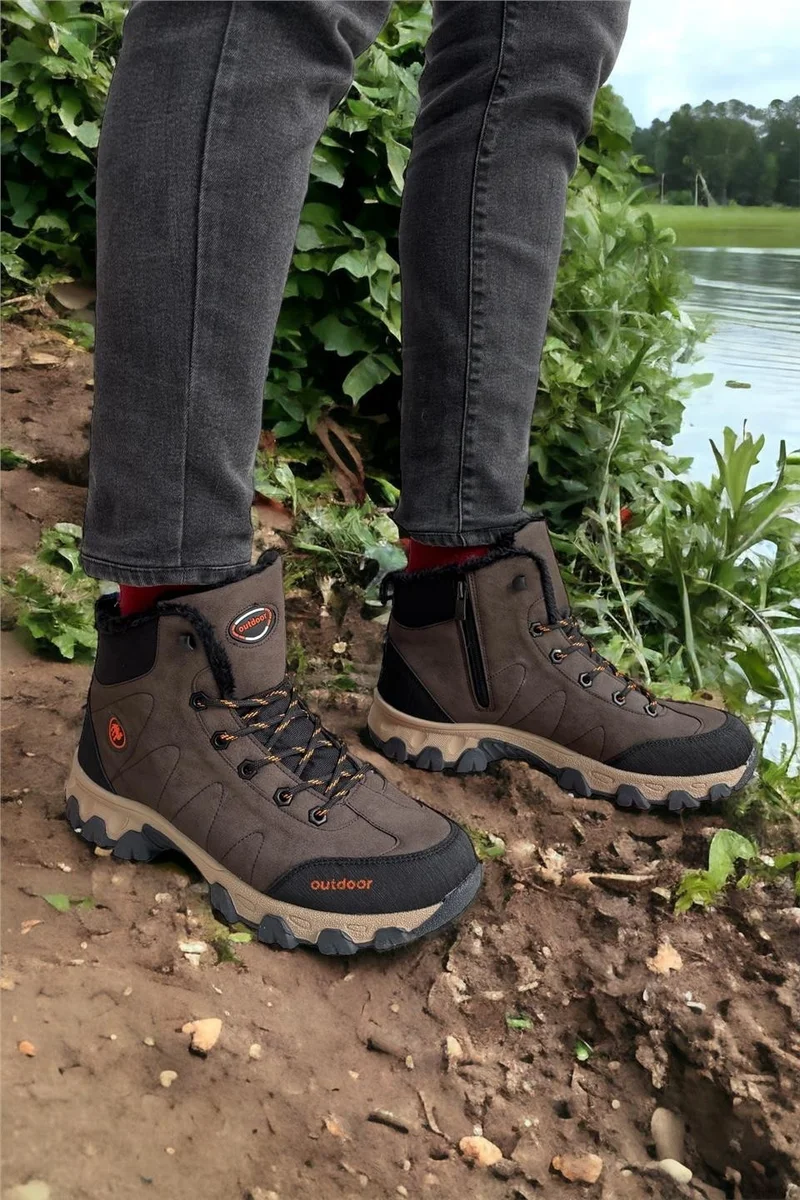 Liger Cold Proof Unisex Long Outdoor Trekking Boots Shoes BROWN