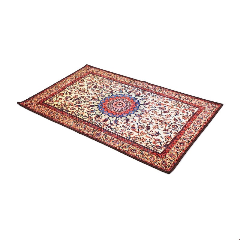 Status Contract Polyester Yarn 3D Printed Vintage Persian Carpet with Anti Slip Backing for Bedroom/Living Area/Home (5 X 7 ft, Multicolour) - Image 3
