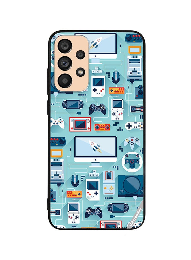 VR CREATIVE Protective Case Cover For Samsung Galaxy A53 5G Ps 5 Remote Controls Design Multicolour - Image 1
