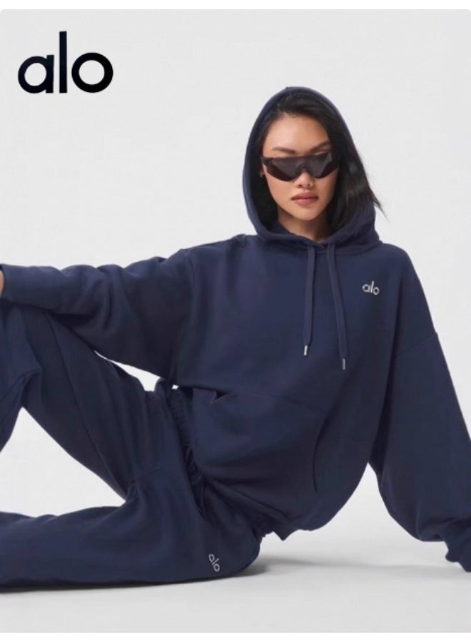 Alo Yoga ALO Hoodie - Stylish Versatile Skin-Friendly Lightweight Fleece Sweatshirt - Image 1