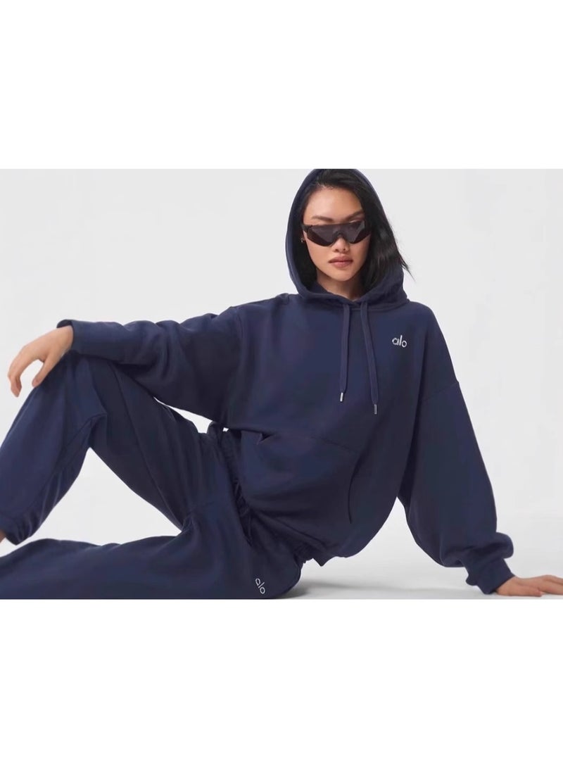 Alo Yoga ALO Hoodie - Stylish Versatile Skin-Friendly Lightweight Fleece Sweatshirt - Image 2