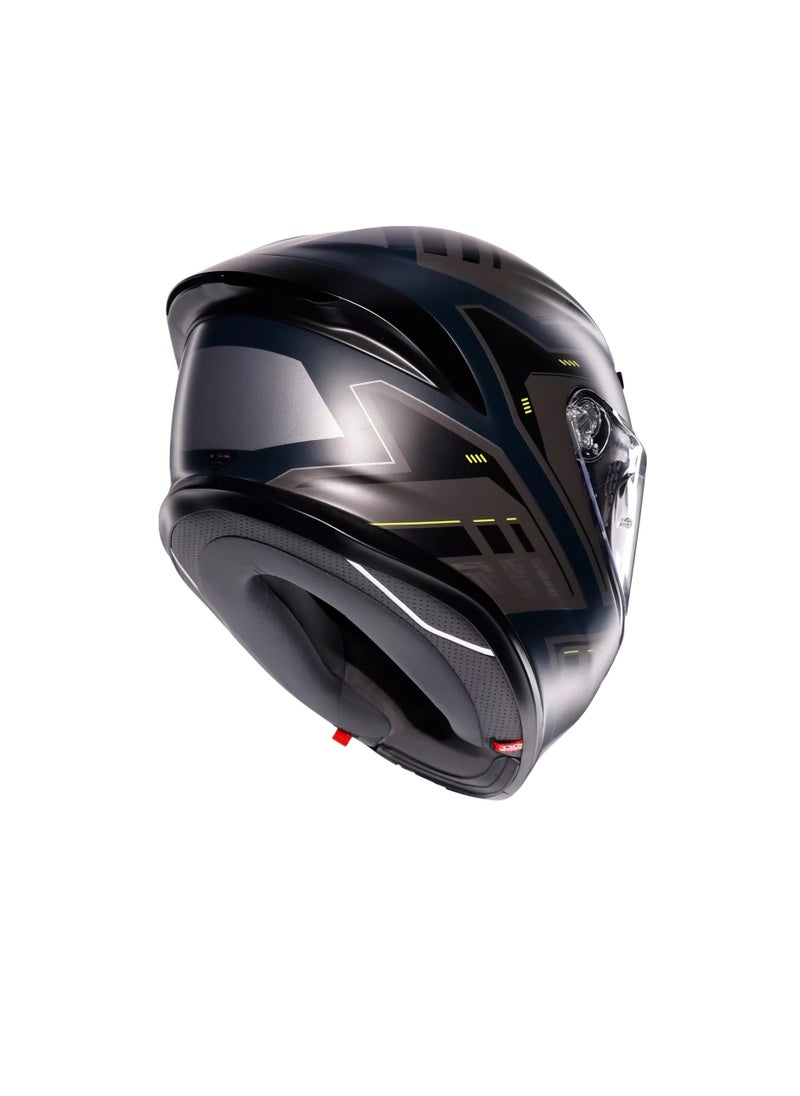 AGV - K6 S ENHANCE MATT GREY/YELLOW FLUO - MOTORBIKE FULL FACE HELMET E2206 - Image 1