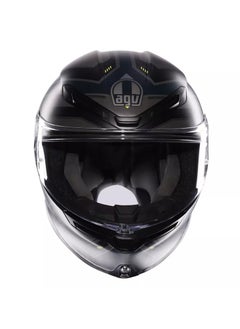 K6 S ENHANCE MATT GREY/YELLOW FLUO - MOTORBIKE FULL FACE HELMET E2206